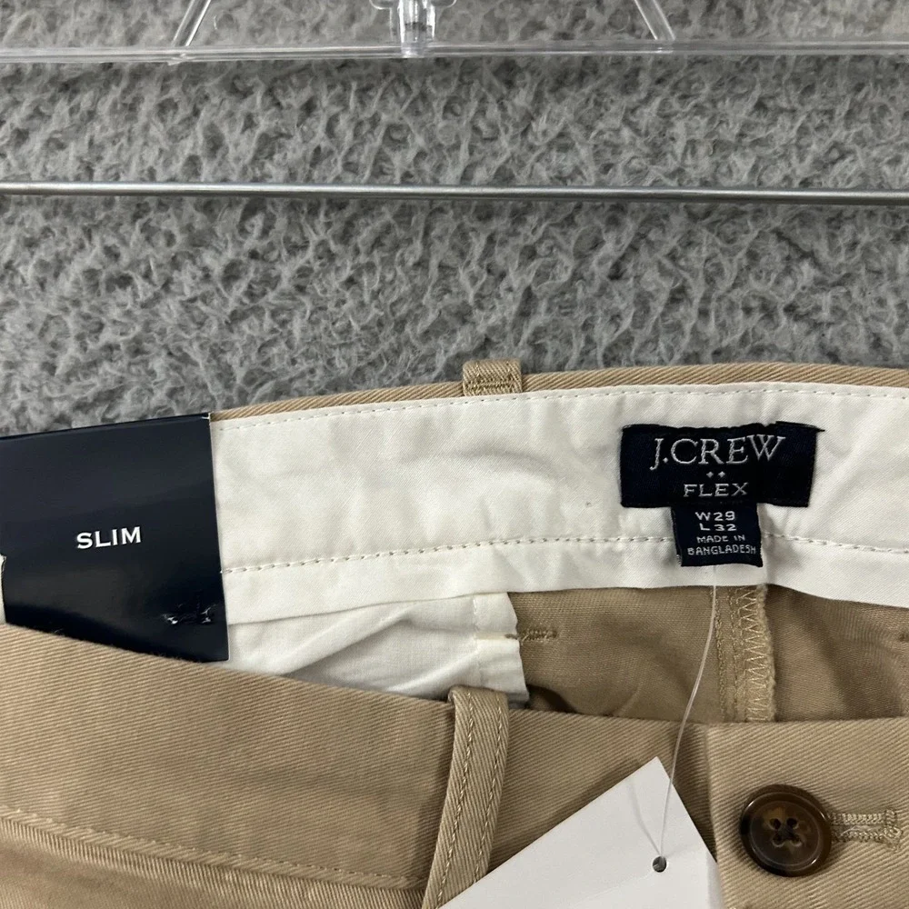 J Crew Pants Mens 29x32 Beige Slim Fit Flex Chino Stretch Business Cotton Adult